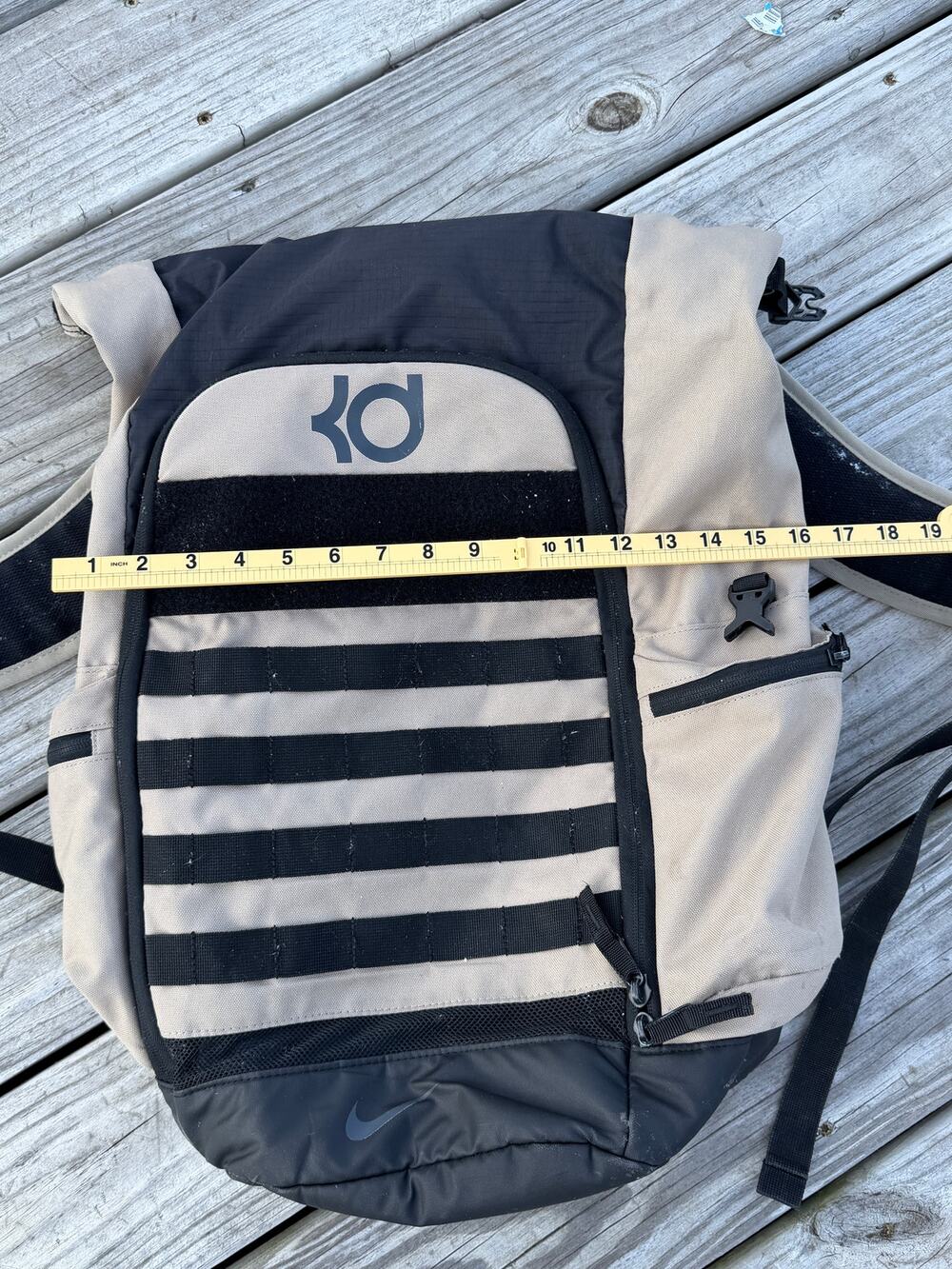 KD Kevin Durant Trey Nike Backpack Rolltop - Tan/Black
